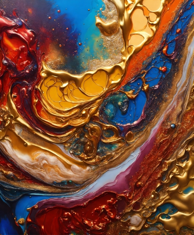 Liquid, Amber, Fluid, Art, Glass, Electric Blue