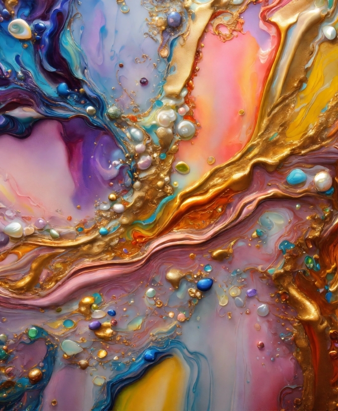 Liquid, Organism, Art, Painting, Geological Phenomenon, Pattern