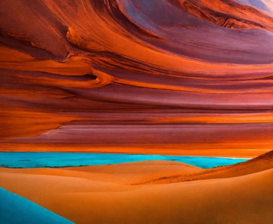 Azure, Orange, Natural Landscape, Landscape, Red, Morning