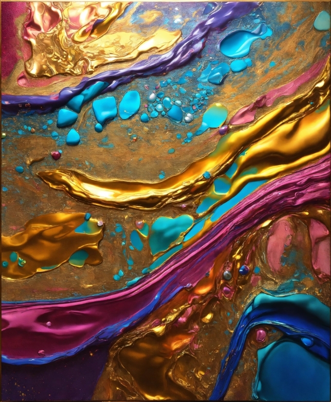 Liquid, Purple, Paint, Organism, Art, Geological Phenomenon