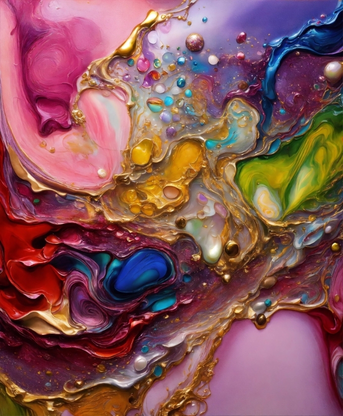 Liquid, Purple, Fluid, Organism, Paint, Art