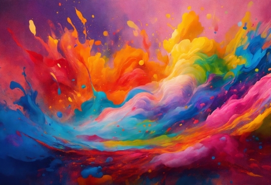 Paint, Liquid, Orange, Art, Painting, Geological Phenomenon