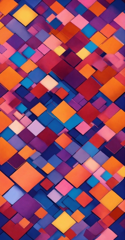 Colorfulness, Azure, Purple, Rectangle, Textile, Orange