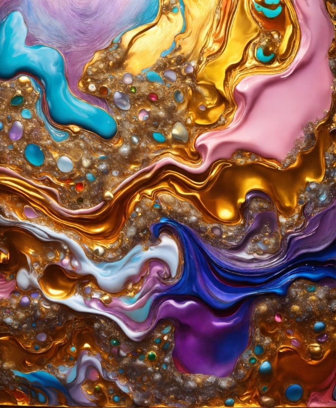 Liquid, Fluid, Purple, Organism, Art, Glass