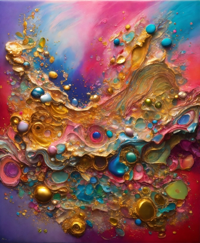 Liquid, Art, Paint, Magenta, Pattern, Water