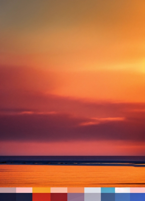 Water, Sky, Atmosphere, Cloud, Afterglow, Orange