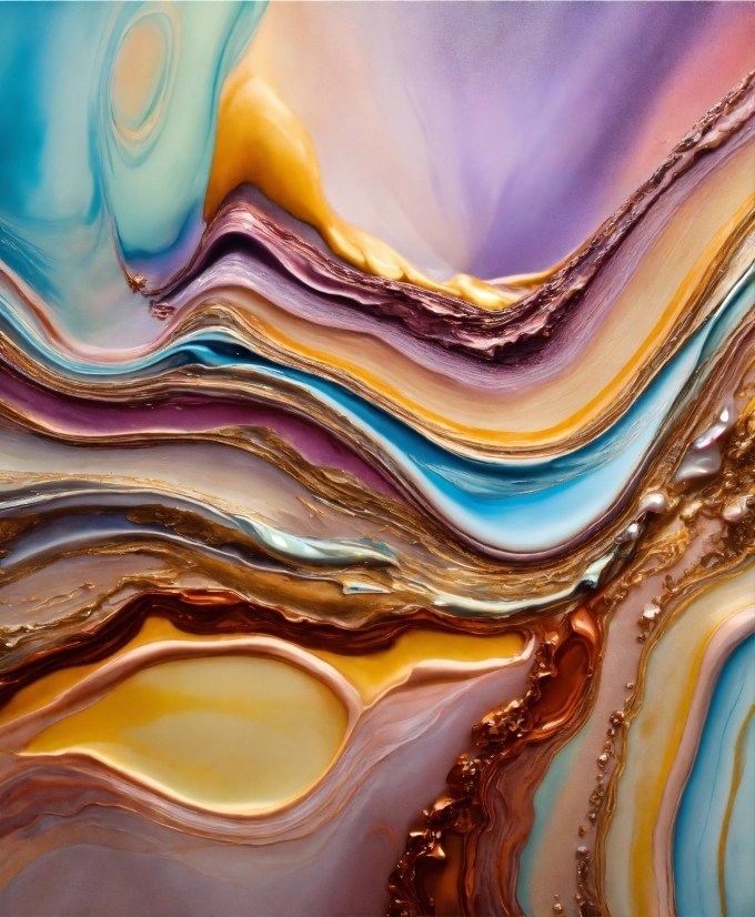 Liquid, Azure, Purple, Orange, Fluid, Material Property