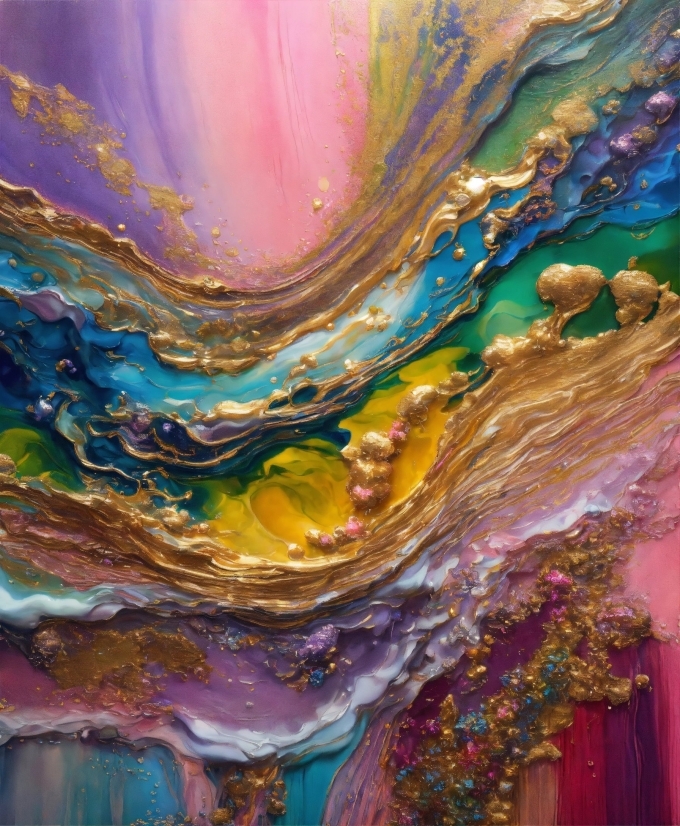 Purple, Paint, Organism, Art, Painting, Geological Phenomenon