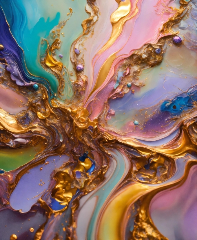 Liquid, Purple, Fluid, Organism, Art, Pattern