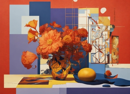 Flower, Plant, Flowerpot, Houseplant, Orange, Art