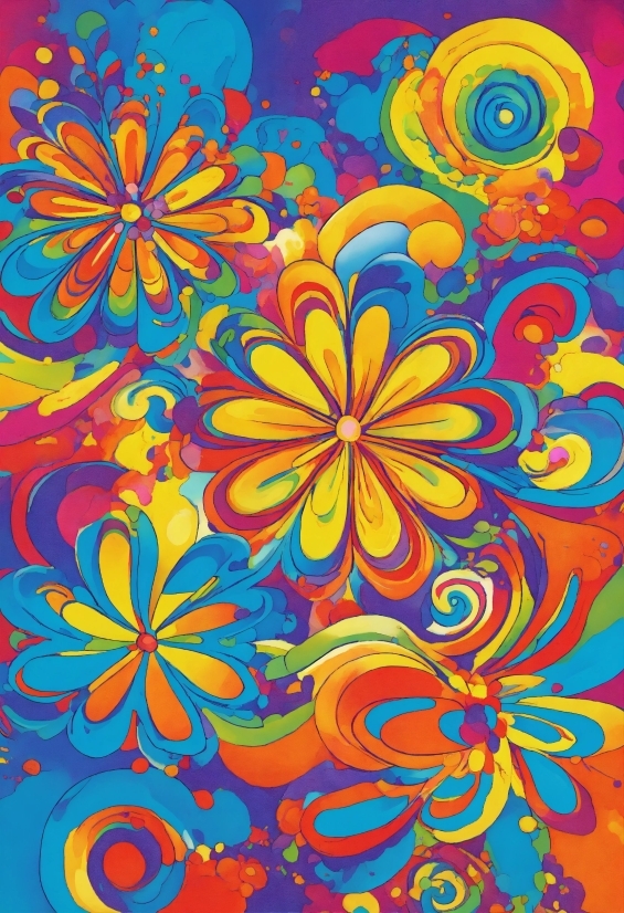 Art, Motif, Pattern, Symmetry, Painting, Flower