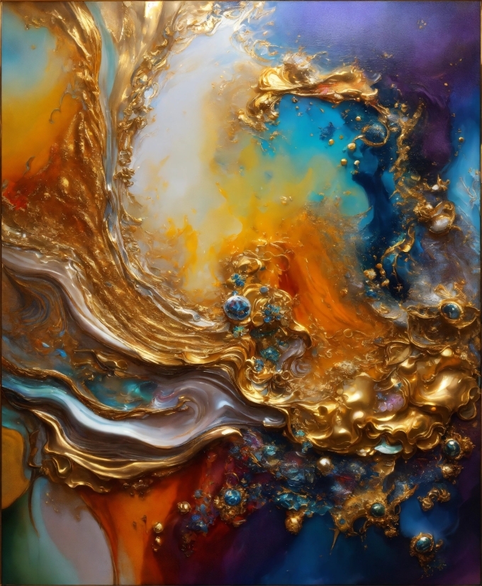 Liquid, Amber, Fluid, Water, Art, Paint