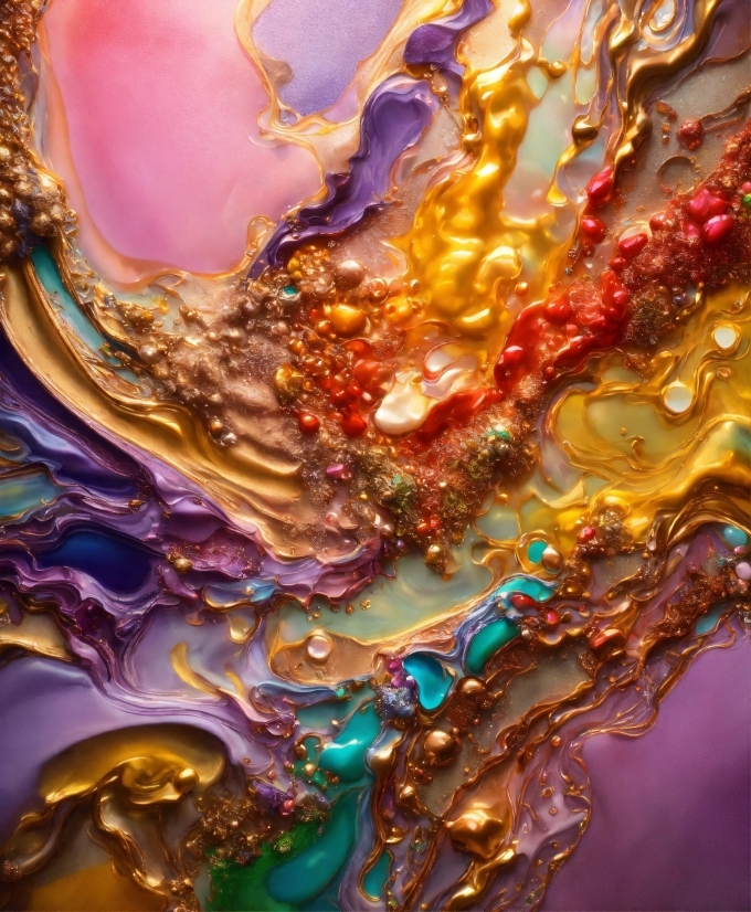 Liquid, Purple, Fluid, Organism, Art, Geological Phenomenon