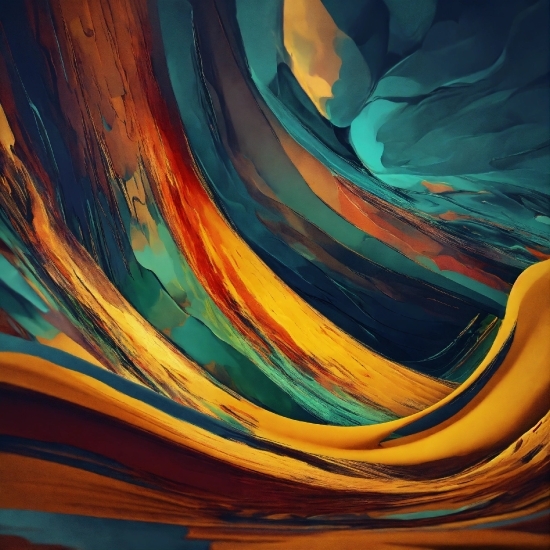 Azure, Orange, Art, Sky, Aqua, Geological Phenomenon