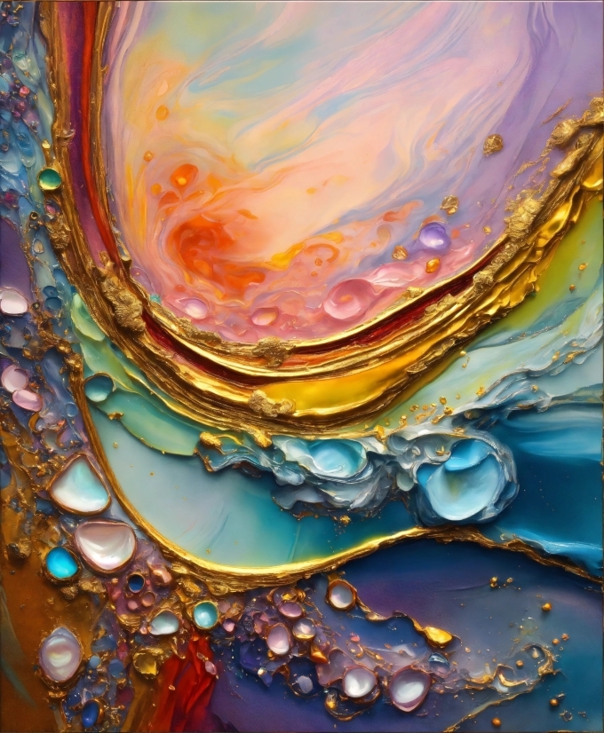 Liquid, Textile, Fluid, Orange, Art, Aqua