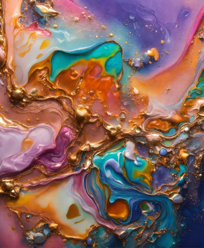 Liquid, Purple, Fluid, Organism, Art, Geological Phenomenon