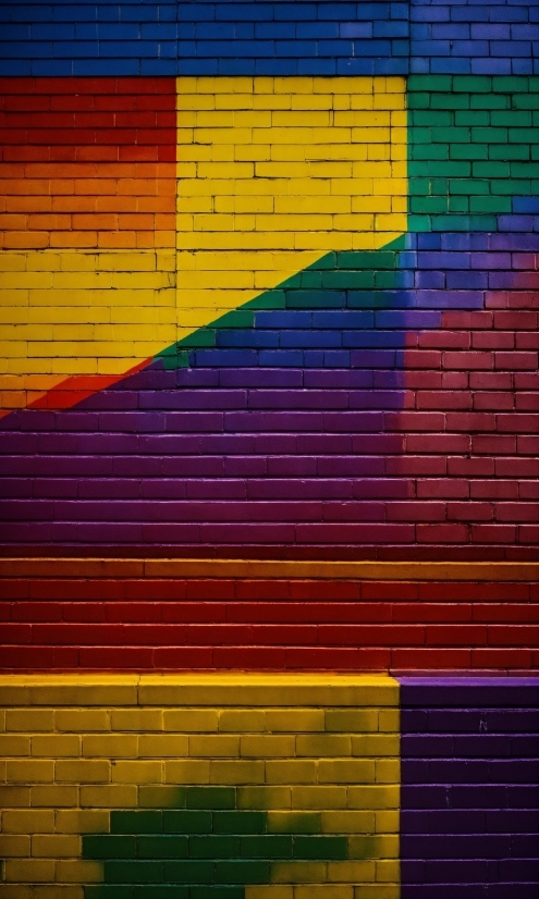 Colorfulness, Purple, Green, Blue, Rectangle, Wood