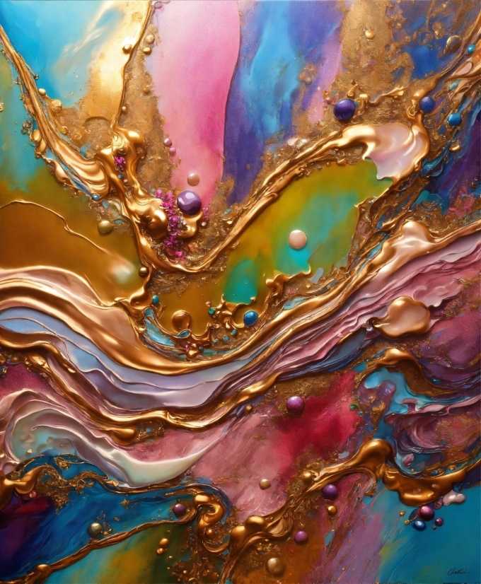 Liquid, Purple, Paint, Fluid, Art, Painting