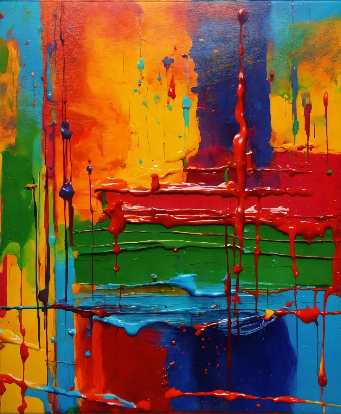 Colorfulness, Art Paint, Paint, Rectangle, Painting, Water