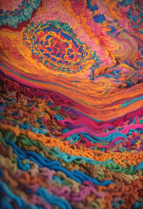 Orange, Textile, Aqua, Art, Magenta, Geological Phenomenon