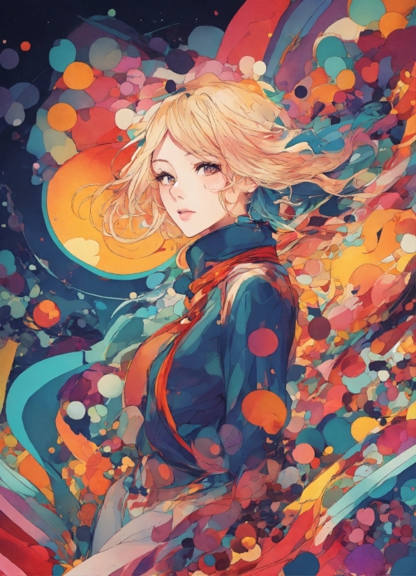 Cartoon, Azure, Orange, Painting, Art, Cg Artwork