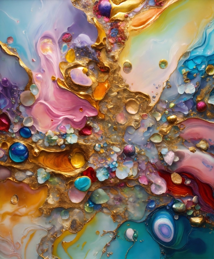 Liquid, Organism, Art, Paint, Circle, Pattern