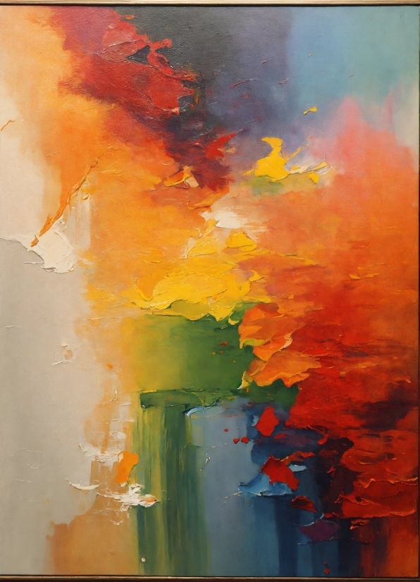 Art Paint, Paint, Orange, Atmospheric Phenomenon, Art, Painting