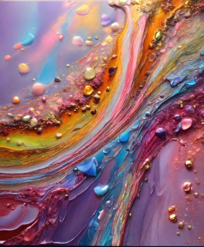 Liquid, Purple, Fluid, Paint, Art, Geological Phenomenon