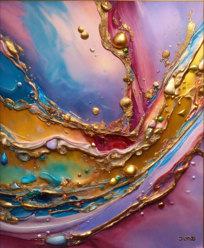 Liquid, Purple, Paint, Fluid, Art, Painting