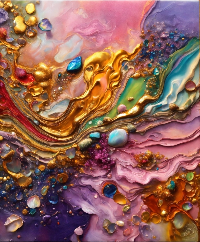 Liquid, Fluid, Organism, Purple, Art, Pattern