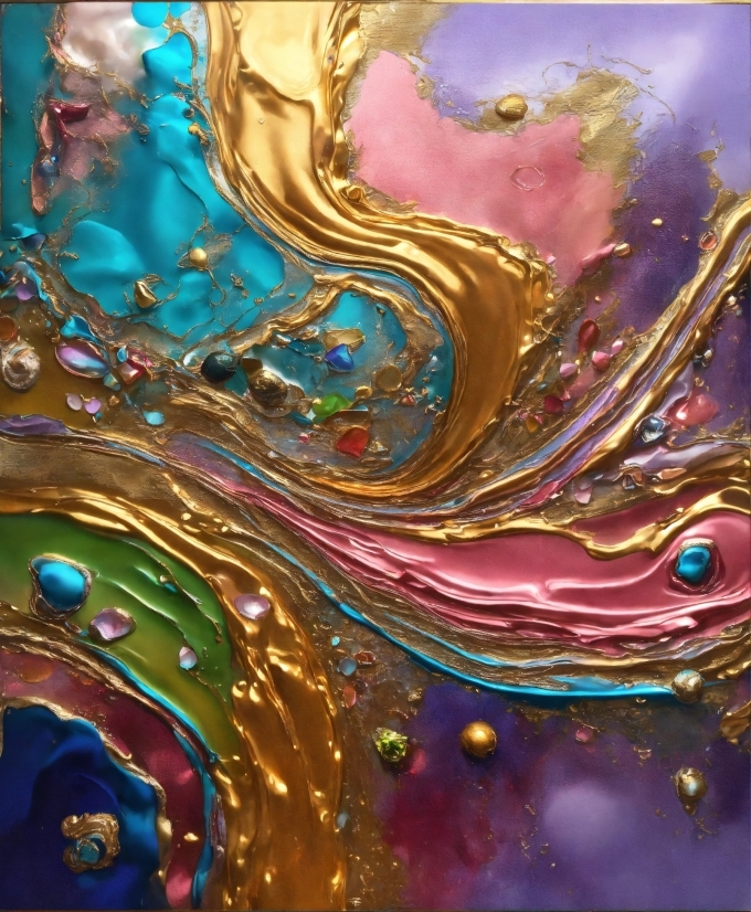 Liquid, Purple, Fluid, Organism, Art, Pattern