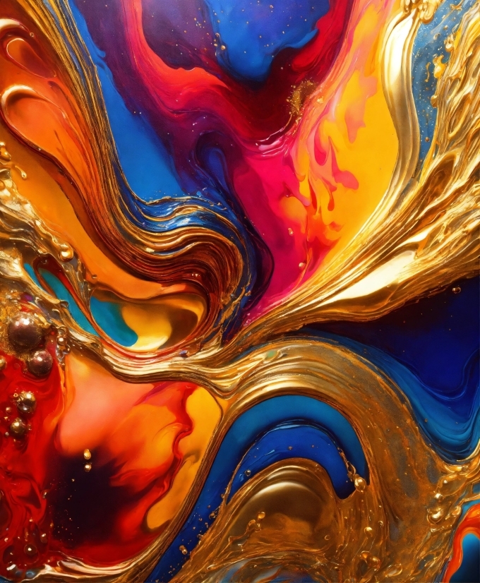 Colorfulness, Liquid, Fluid, Orange, Art Paint, Paint