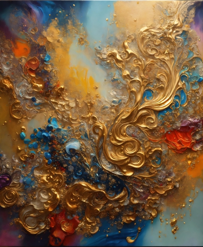 Liquid, Water, Amber, Fluid, Gold, Art