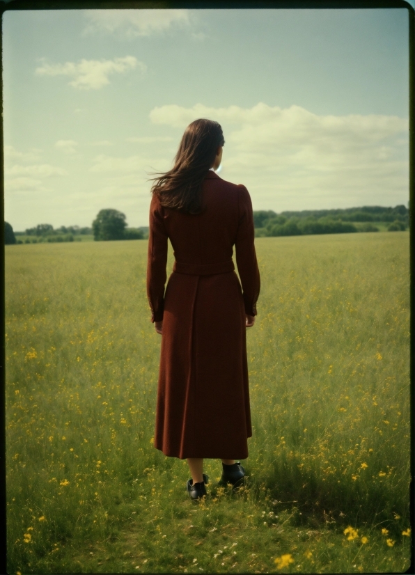 Adult, Outdoor, Summer, Happy, Meadow, Grass