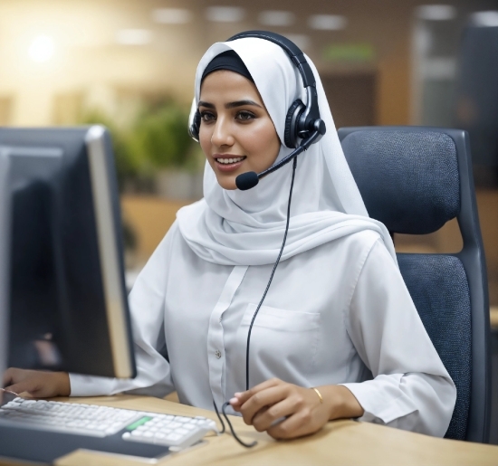 Smile, Computer, Table, Personal Computer, Sleeve, Computer Monitor