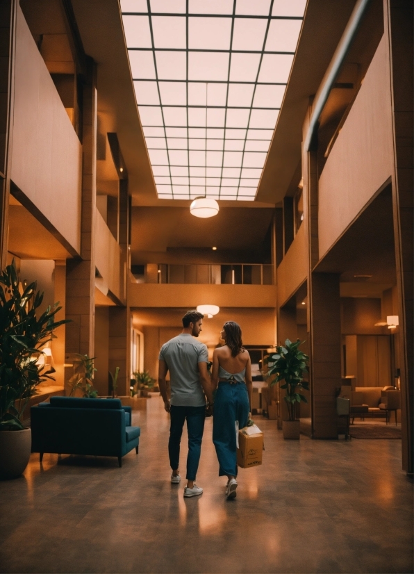 Plant, Houseplant, Flowerpot, Building, Ceiling, Event