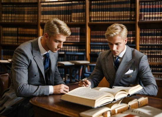 Table, Suit, Bookcase, Book, Shelf, Publication