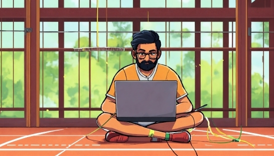 Computer, Personal Computer, Beard, Comfort, Eyewear, Audio Equipment