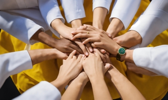 Hand, Watch, Gesture, Finger, Yellow, Interaction