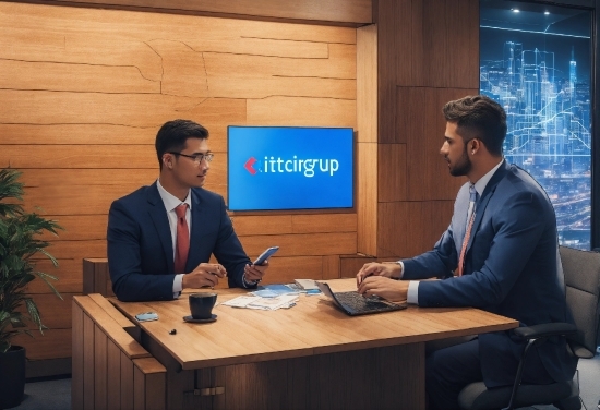 Microphone, Table, Furniture, Plant, Coat, Tie