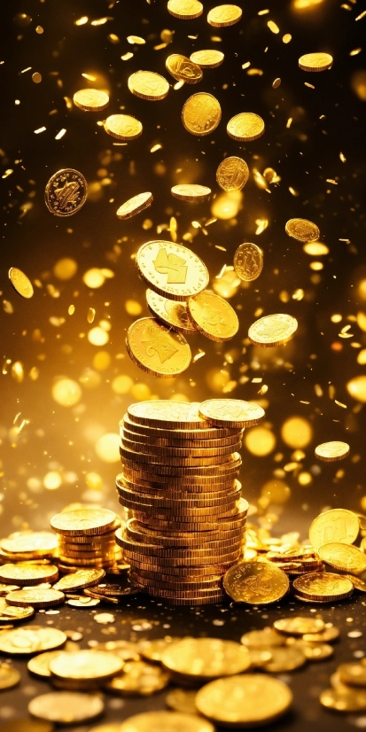 Light, Nature, Amber, Lighting, Gold, Coin