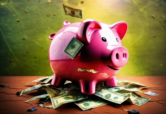 Toy, Piggy Bank, Saving, Organism, Pink, Magenta