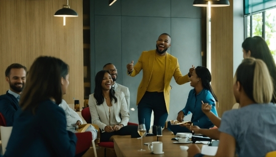 Table, Smile, Chair, Sharing, Tshirt, Tableware