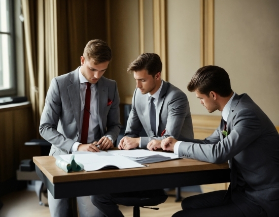 Table, Tie, Suit, Blazer, Whitecollar Worker, Window