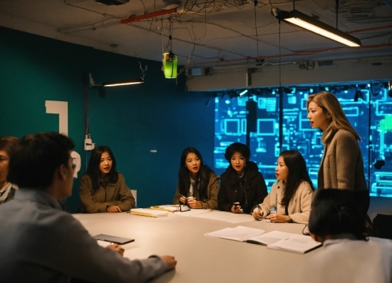 Table, Interaction, Chair, Suit, Conference Room Table, Desk