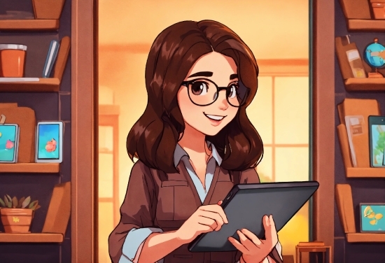 Glasses, Smile, Facial Expression, Vision Care, Cartoon, Eyewear