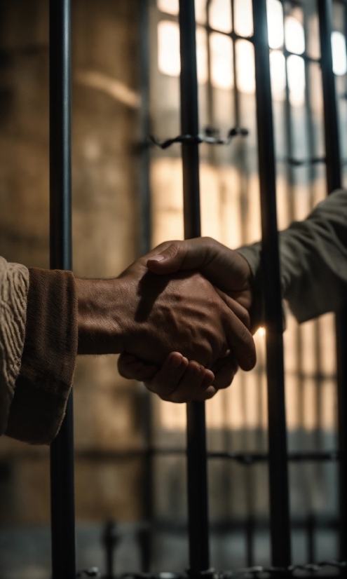 Hand, Sleeve, Window, Gesture, Fence, Finger