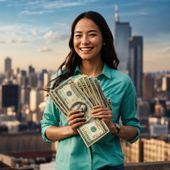 Smile, Sky, Cloud, Happy, Banknote, Travel