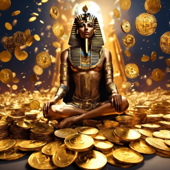 Light, Gold, Yellow, Money Handling, Art, Metal