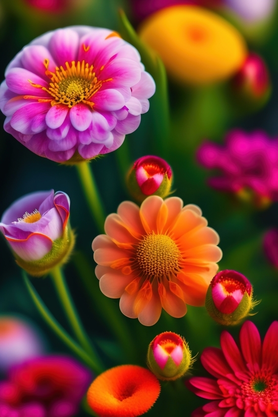 Free Ai Image Generators, Flower, Pink, Petal, Daisy, Flowers